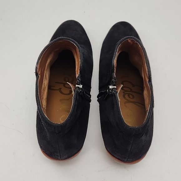 Sam Edelman Ankle Bootie Black Suede 1.75" Heel Women's 8.5 Zip Boot Shoe - Picture 7 of 16